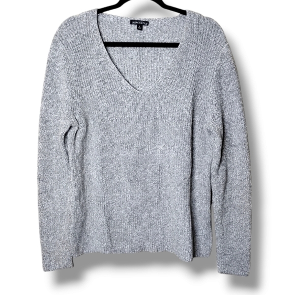 J. Crew Mercantile Textured 100% Cotton Sweater Size L Casual Fall - Picture 1 of 7